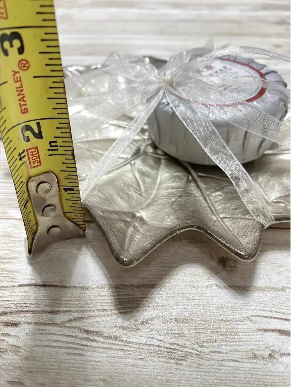 Leaf Design Soap Dish with Mini Lavender Soap Bar Bathroom Accessory Gift